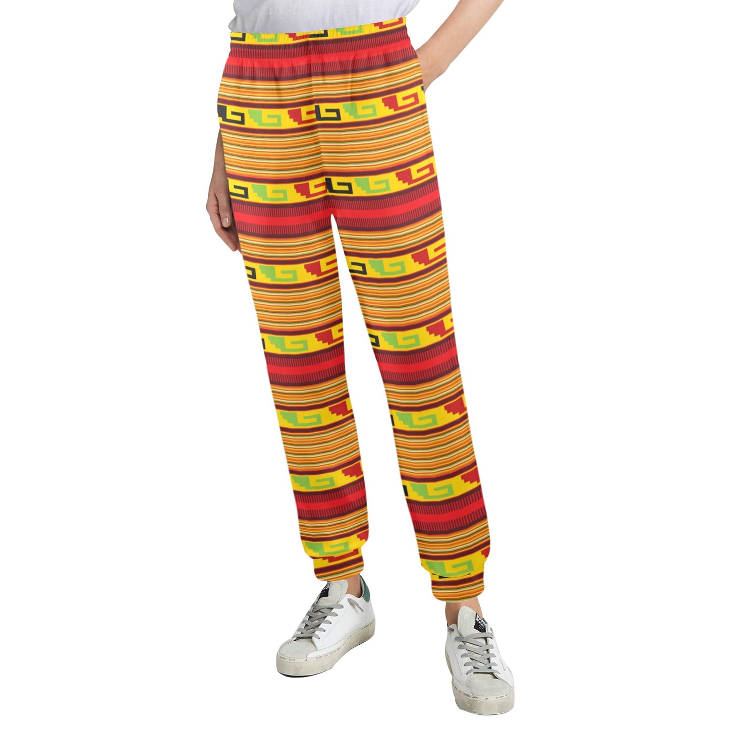 Mexican Blanket Ornament Print Pattern Women's Casual Track Pants