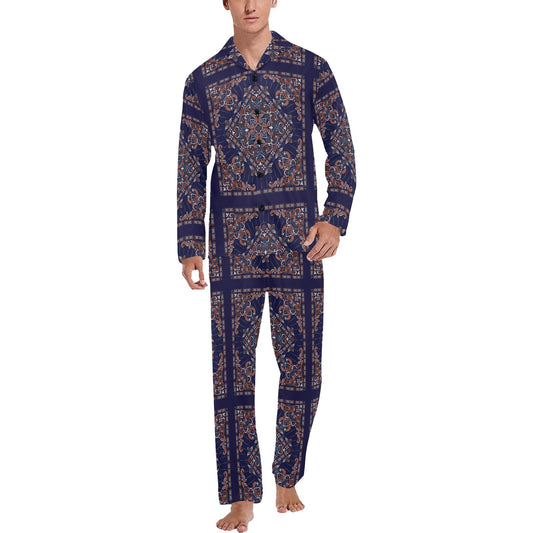 Bandana Print Design LKS3012 Men's Long Pajama Set