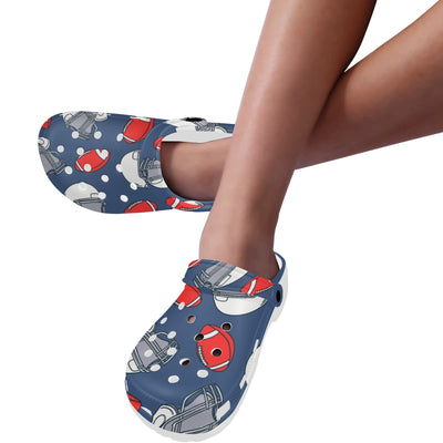 American Football Helmet Design Pattern Unisex Clogs Shoes