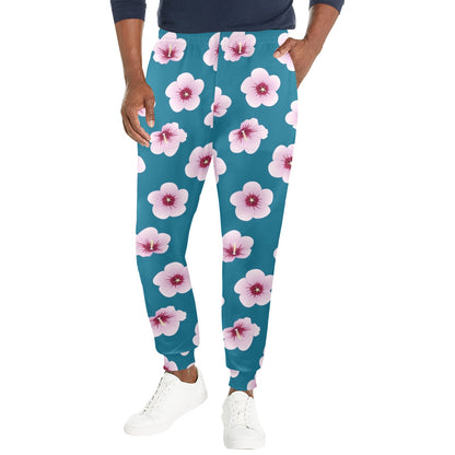 Cherry Blossom Pattern Print Design CB08 Men's Casual Track Pants