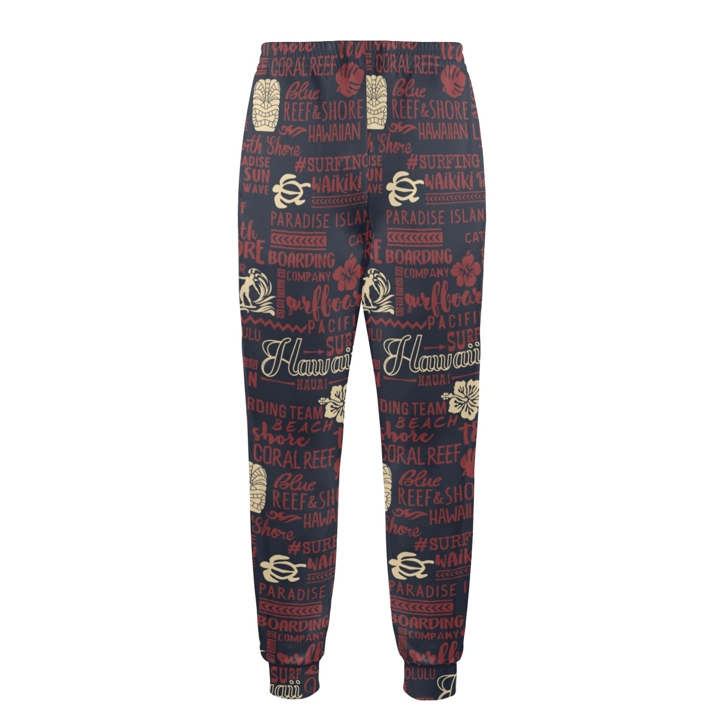 Hawaiian Themed Pattern Print Design H017 Men's Casual Track Pants