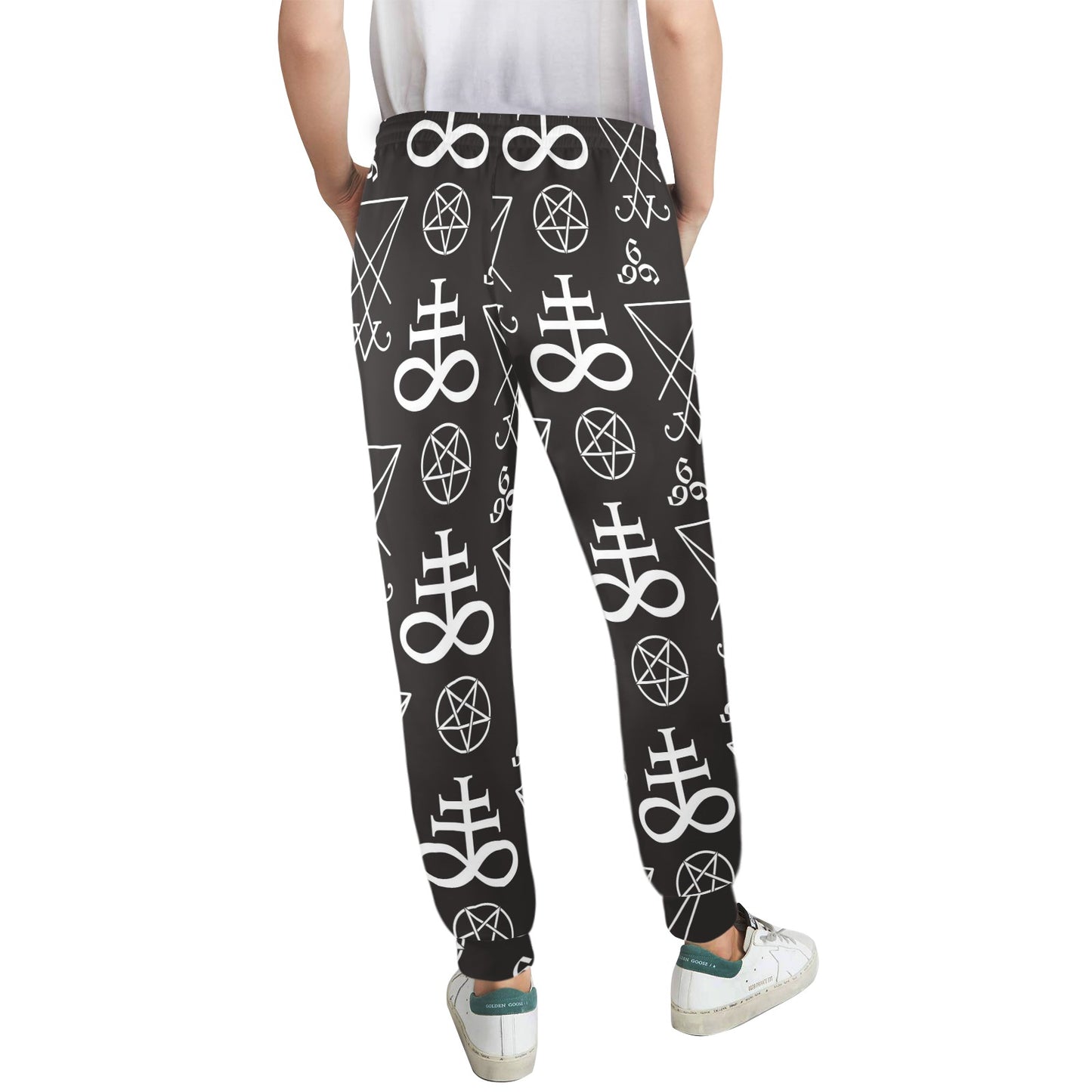 Pentagram Pattern Print Design A04 Women's Casual Track Pants