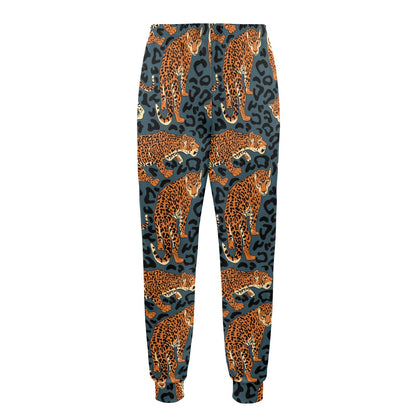 Jaguar Pattern Print Design 04 Men's Casual Track Pants