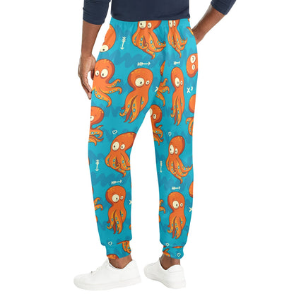 Octopus Pattern Print Design A02 Men's Casual Track Pants