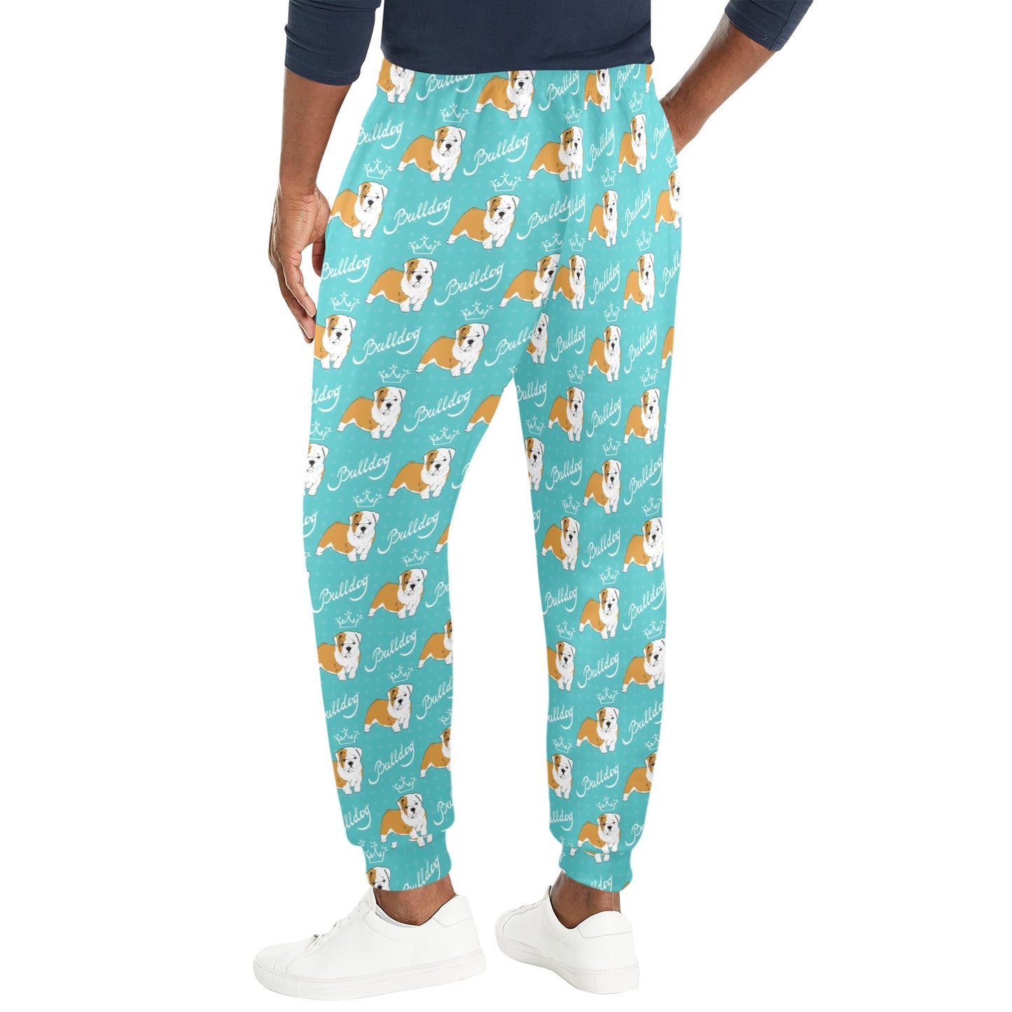 Bulldogs Pattern Print Design 05 Men's Casual Track Pants