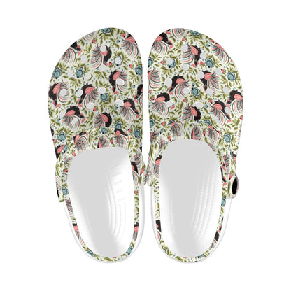 Rooster Print Design Unisex Clogs Shoes