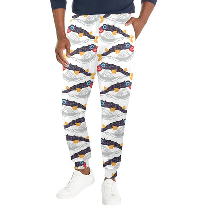 Fugu Pattern Print Design 03 Men's Casual Track Pants