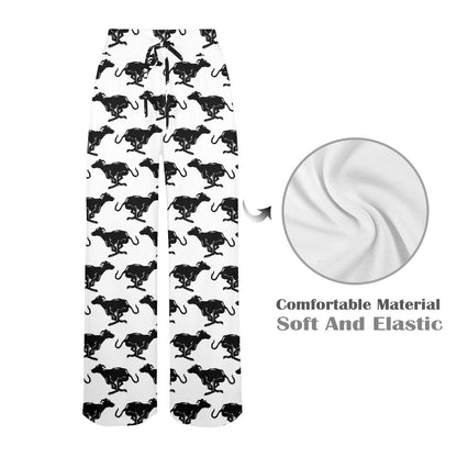 Greyhounds Design Print Pattern JJ0293 Women's Wide Leg Lounge Pants