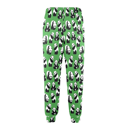 Panda Bear Pattern Themed Print Men's Casual Track Pants