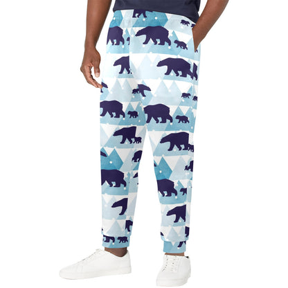 Bear Pattern Print Design BE01 Men's Casual Track Pants