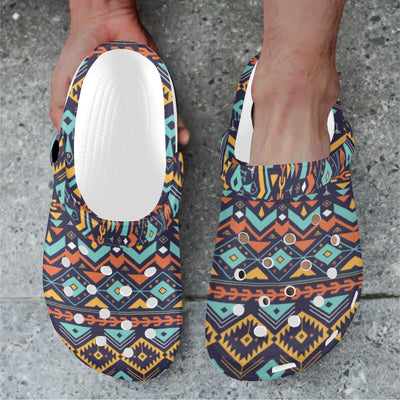 Aztec Style Print Pattern Unisex Clogs Shoes