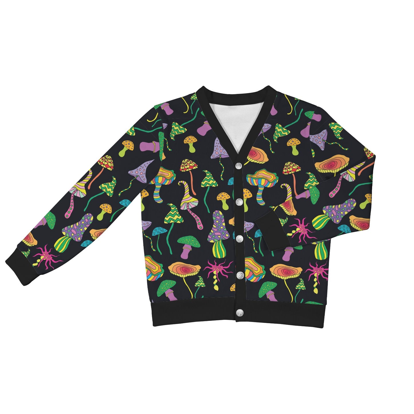 Psychedelic Mushroom Pattern Print Design A02 Women's Cardigan