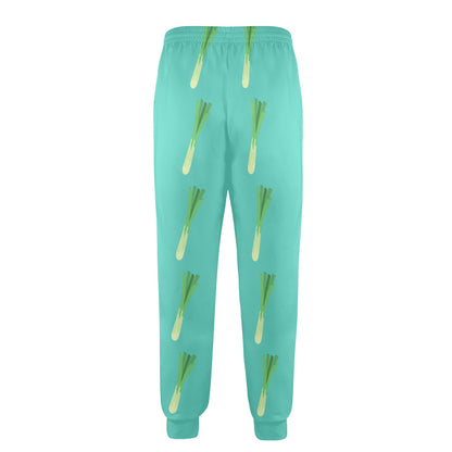 Leek Pattern Print Design 01 Men's Casual Track Pants