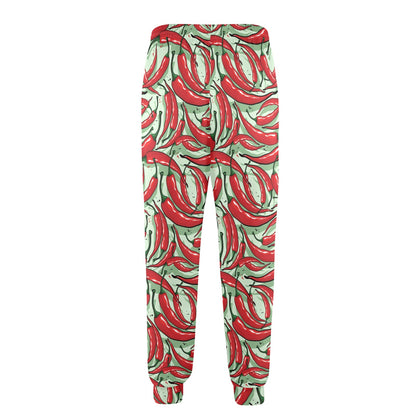 Chilli Pepper Pattern Print Design 04 Men's Casual Track Pants