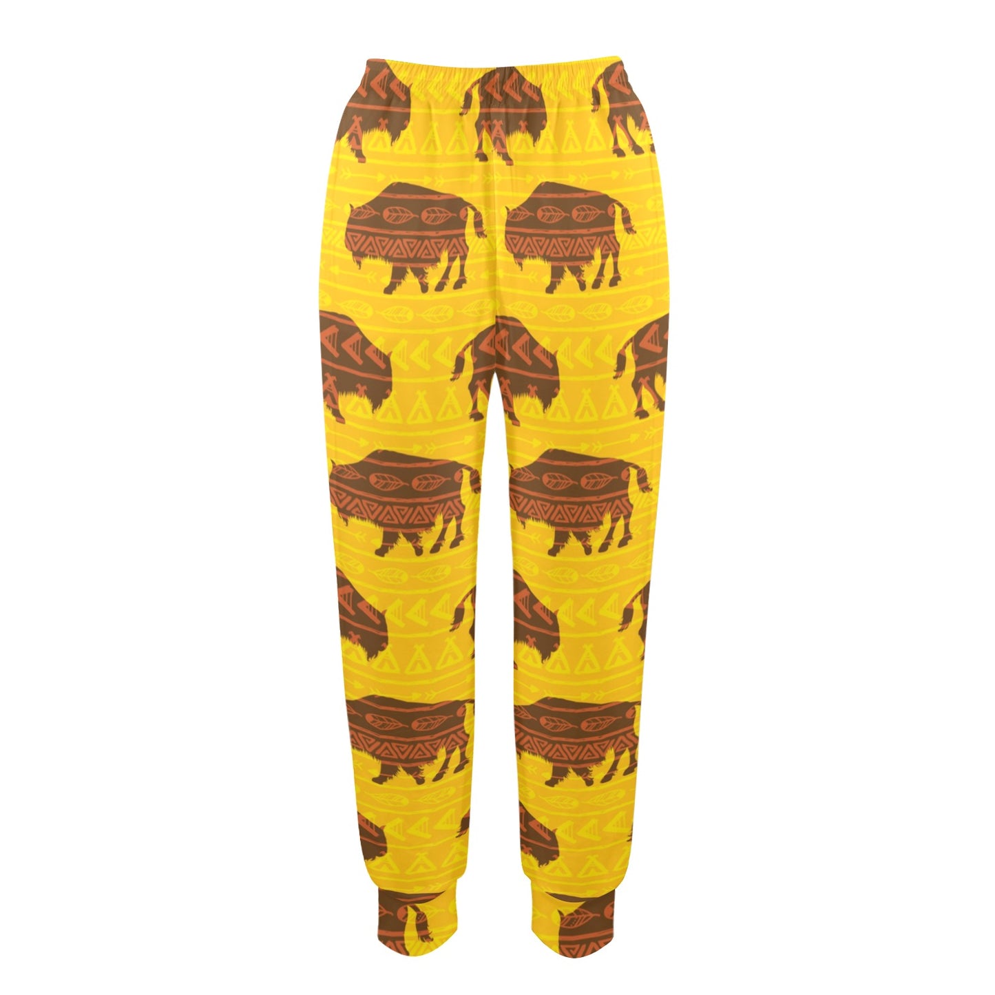 Bison Native Pattern Print Design 01 Women's Casual Track Pants