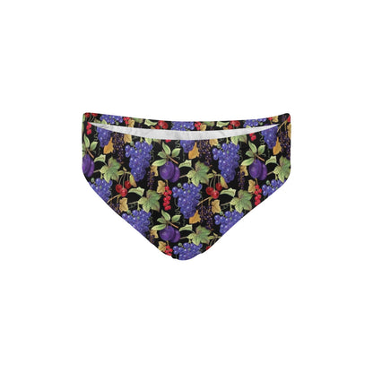Grape Pattern Print Design GP05 Men's Swimming Briefs
