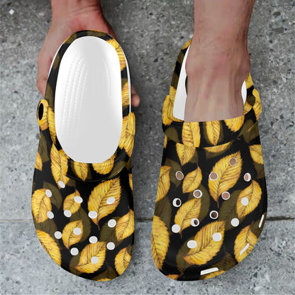 Elm Leave Summer Print Pattern Unisex Clogs Shoes