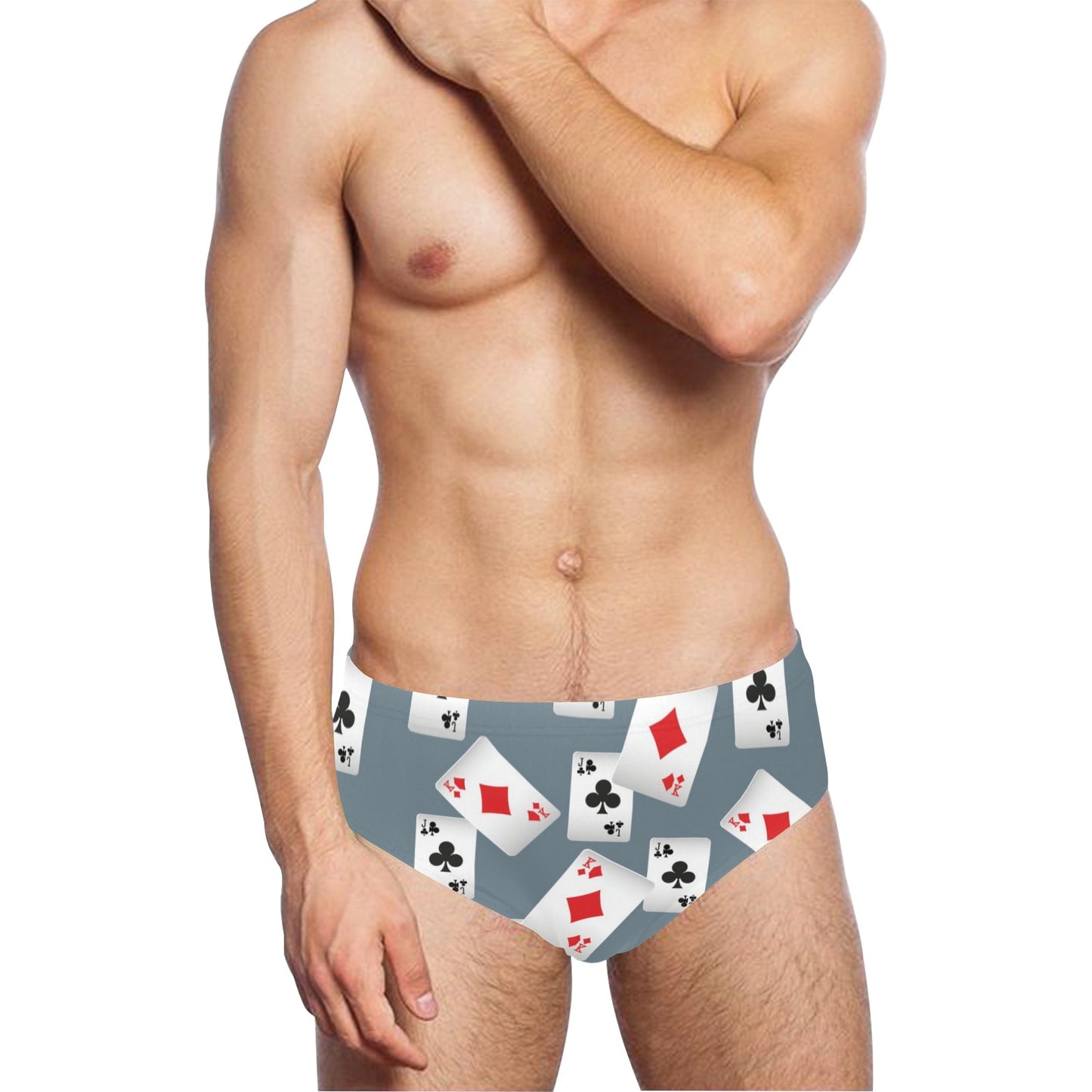 Poker Cards Pattern Print Design A05 Men's Swimming Briefs