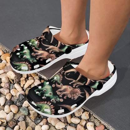 Dinosaur Print Pattern Unisex Clogs Shoes