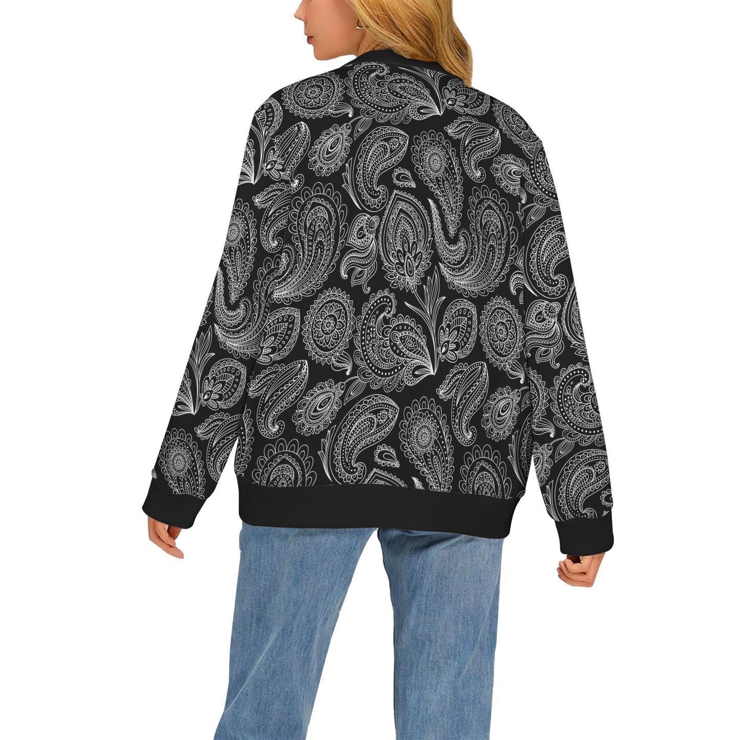 Paisley Pattern Print Design A04 Women's Cardigan