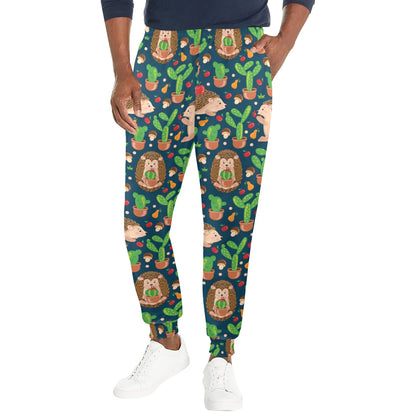 Hedgehog Cactus Pattern Print Design 04 Men's Casual Track Pants