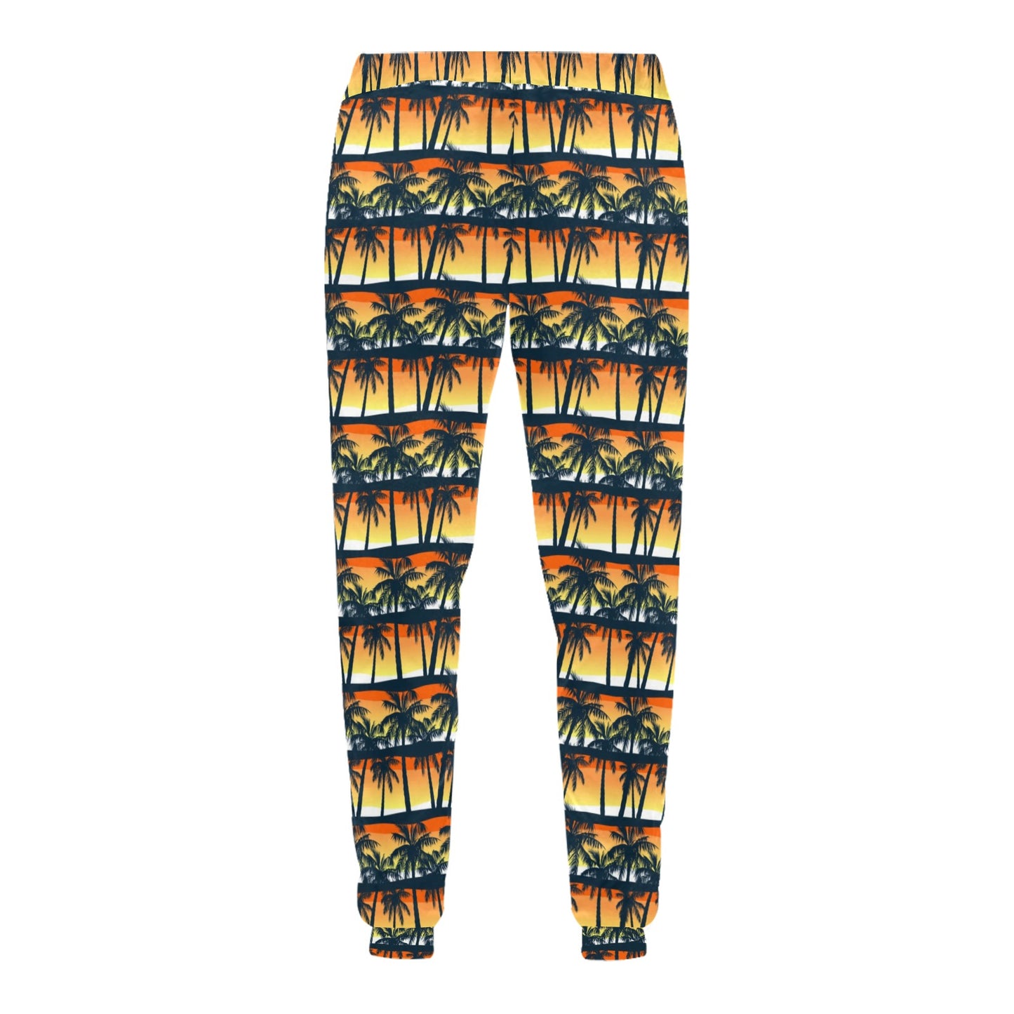 Palm Tree Sunset Design Print Men's Sweatpants