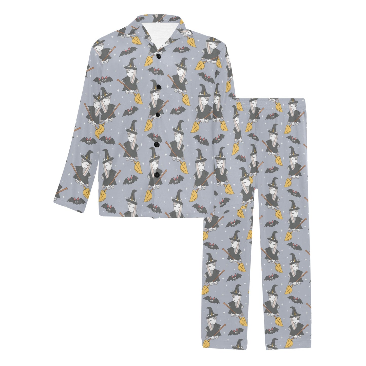 Witch Print Design LKS307 Men's Long Pajama Set