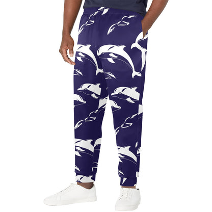 dolphin Design Print Pattern JJ0131 Men's Casual Track Pants