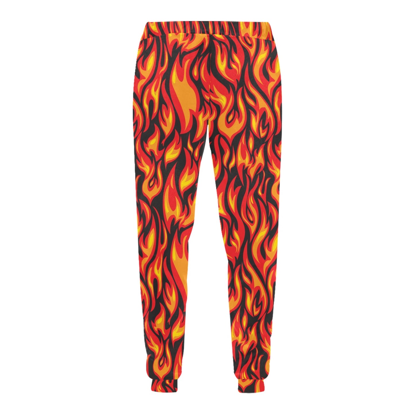 Flame Fire Print Pattern Men's Sweatpants