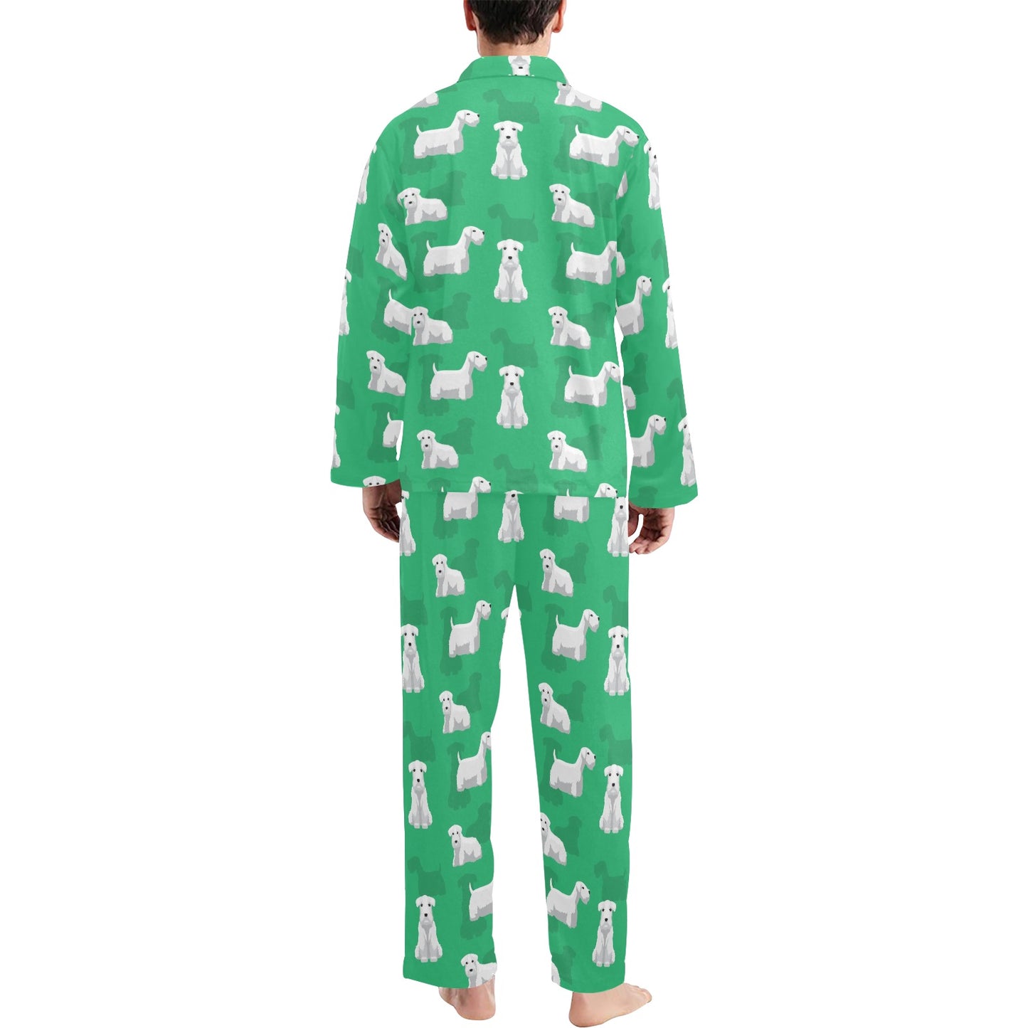 Sealyham Terriers Print Design LKS301 Men's Long Pajama Set
