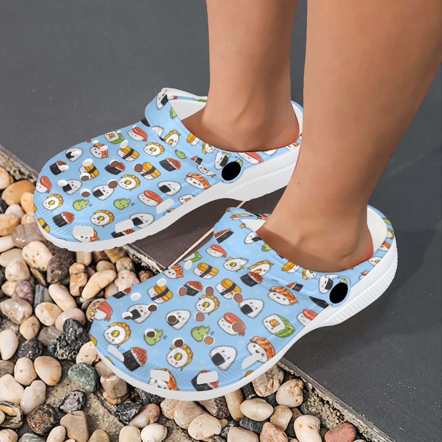 Sushi Cartoon Design Unisex Clogs Shoes