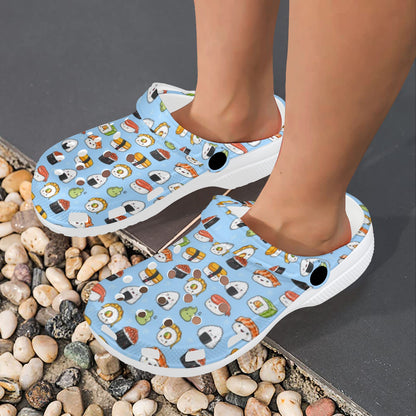 Sushi Cartoon Design Unisex Clogs Shoes