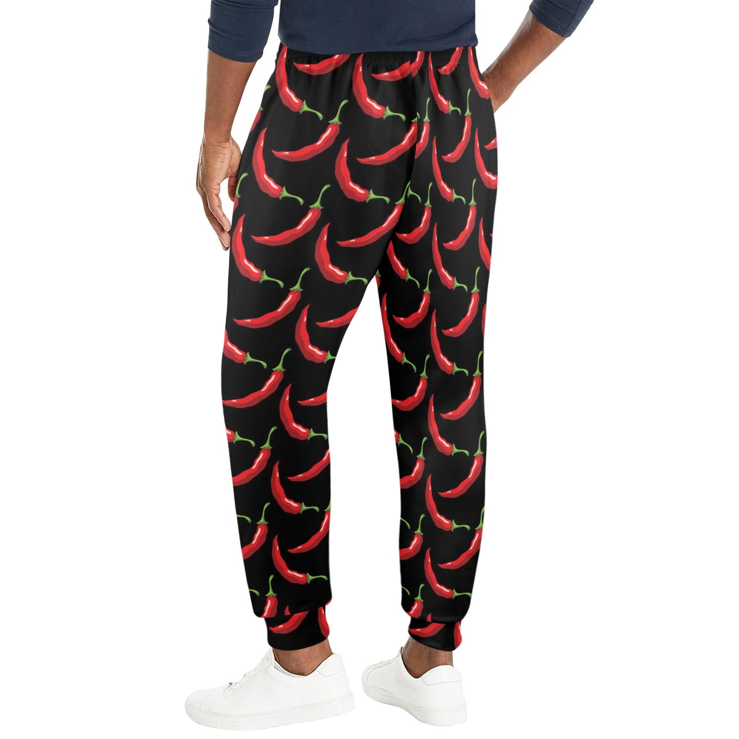Chilli Pepper Pattern Print Design 01 Men's Casual Track Pants
