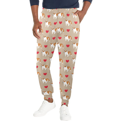 Bulldogs Pattern Print Design 02 Men's Casual Track Pants