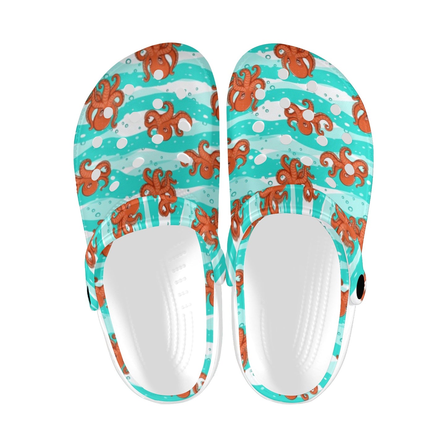 Octopus Cute Design Print Themed Unisex Clogs Shoes