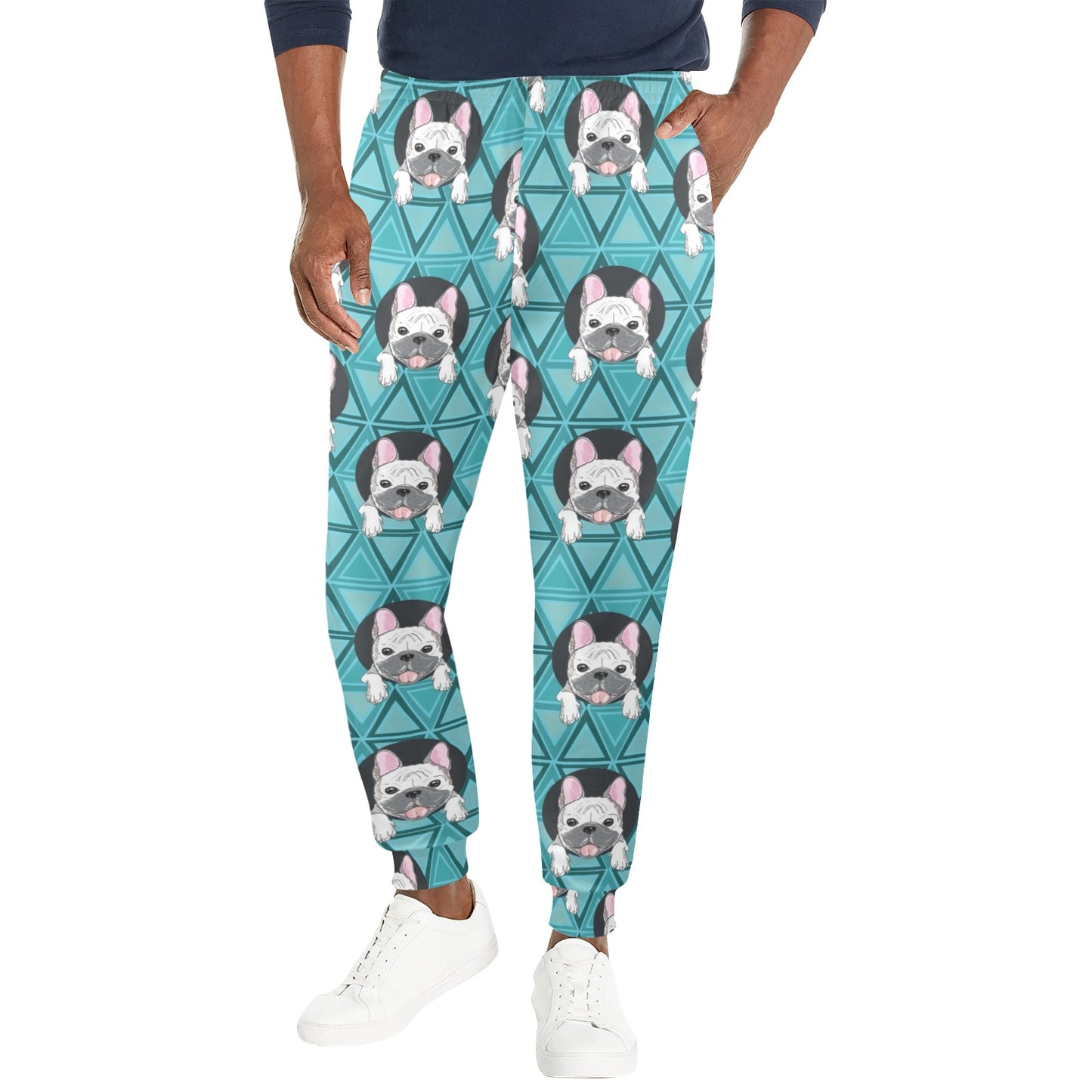 French Bulldogs Design Print Pattern JJ0225 Men's Casual Track Pants