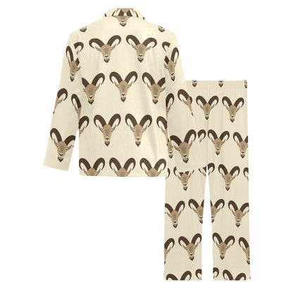 Goat Pattern Print Design 01 Men's Long Pajama Set