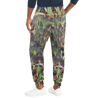 Camouflage Realistic Tree Print Men's Casual Track Pants
