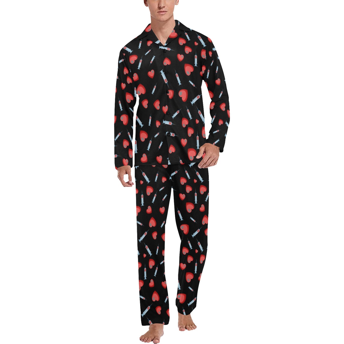 Phlebotomist Medical Concept Men's Long Pajama Set