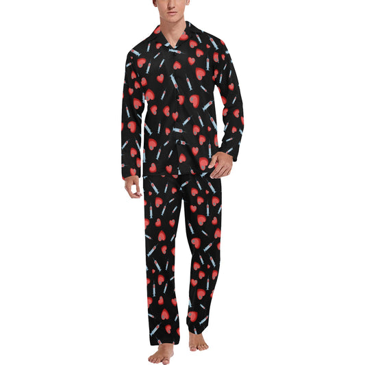 Phlebotomist Medical Concept Men's Long Pajama Set