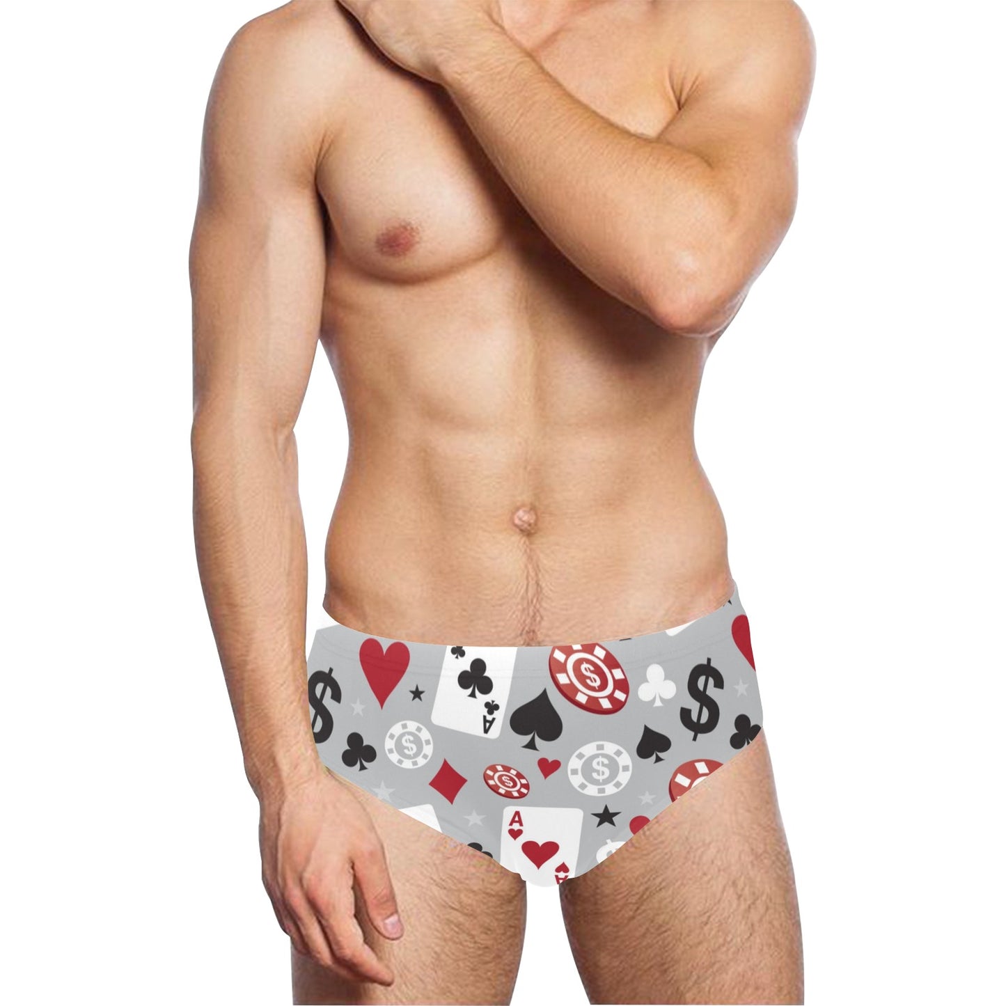 Casino Pattern Print Design 01 Men's Swimming Briefs