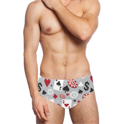Casino Pattern Print Design 01 Men's Swimming Briefs