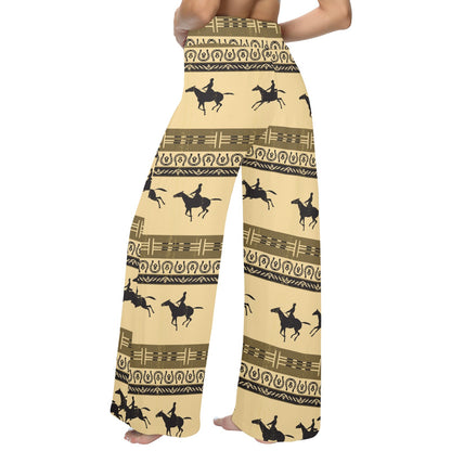Horse Pattern Prnt Women's Wide Leg Lounge Pants