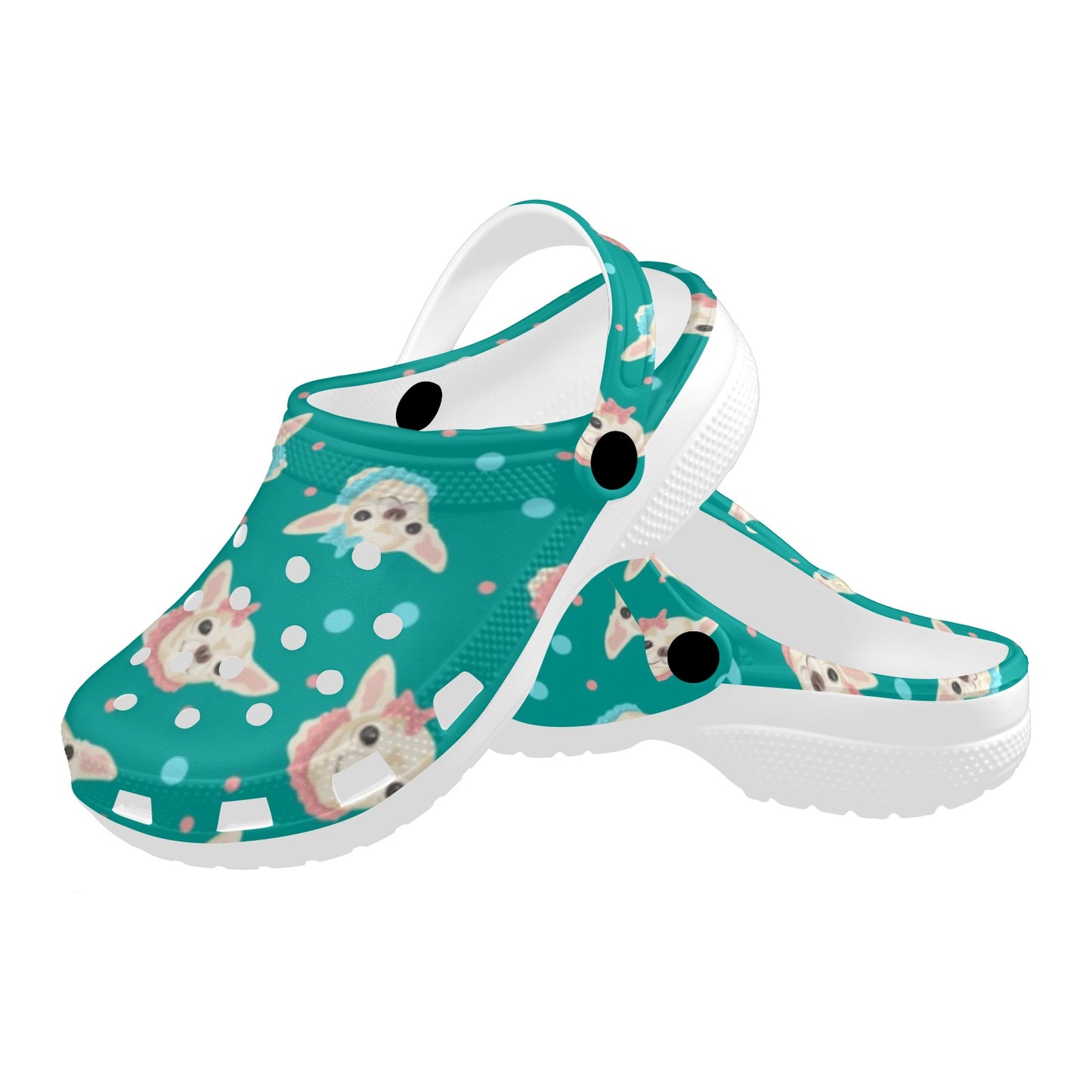 Chihuahua Polka Dot Pattern Unisex Clogs Shoes