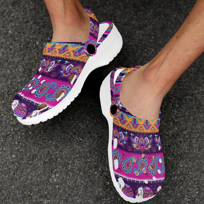 Boho Indian Style Pattern Unisex Clogs Shoes