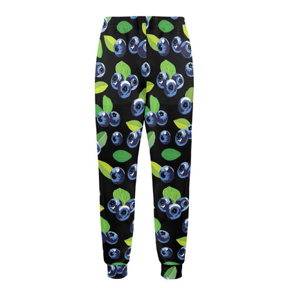 Blueberry Pattern Print Design BB03 Men's Casual Track Pants