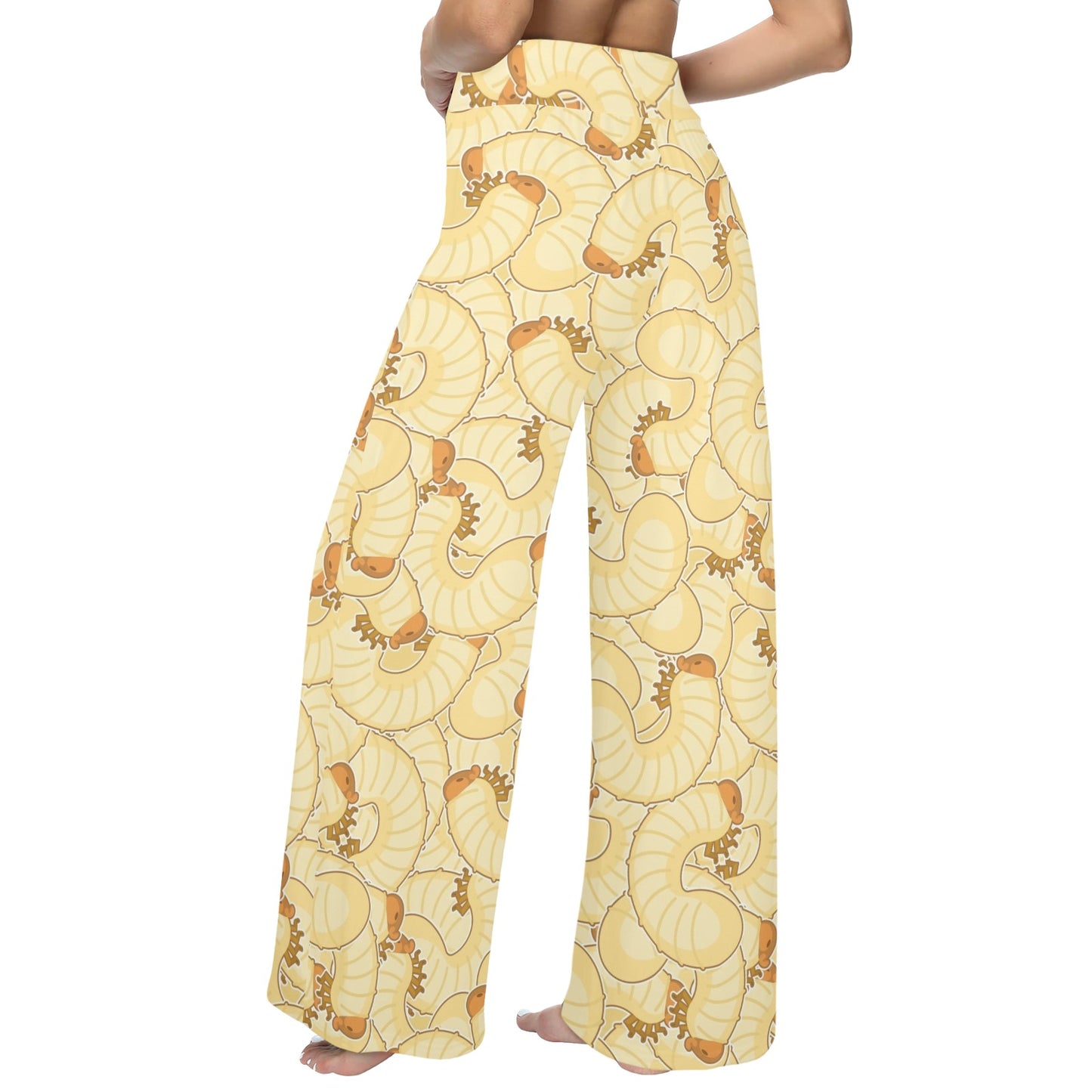 beetle larvae Design Print Pattern JJ016 Women's Wide Leg Lounge Pants