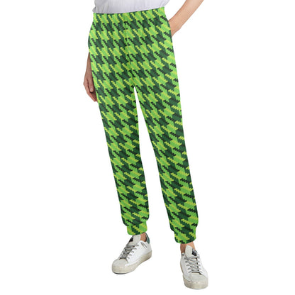 St Patricks Day Houndstooth Pattern Print LKS301 Women's Casual Track Pants