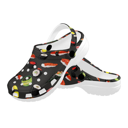 Sushi Design Print Unisex Clogs Shoes