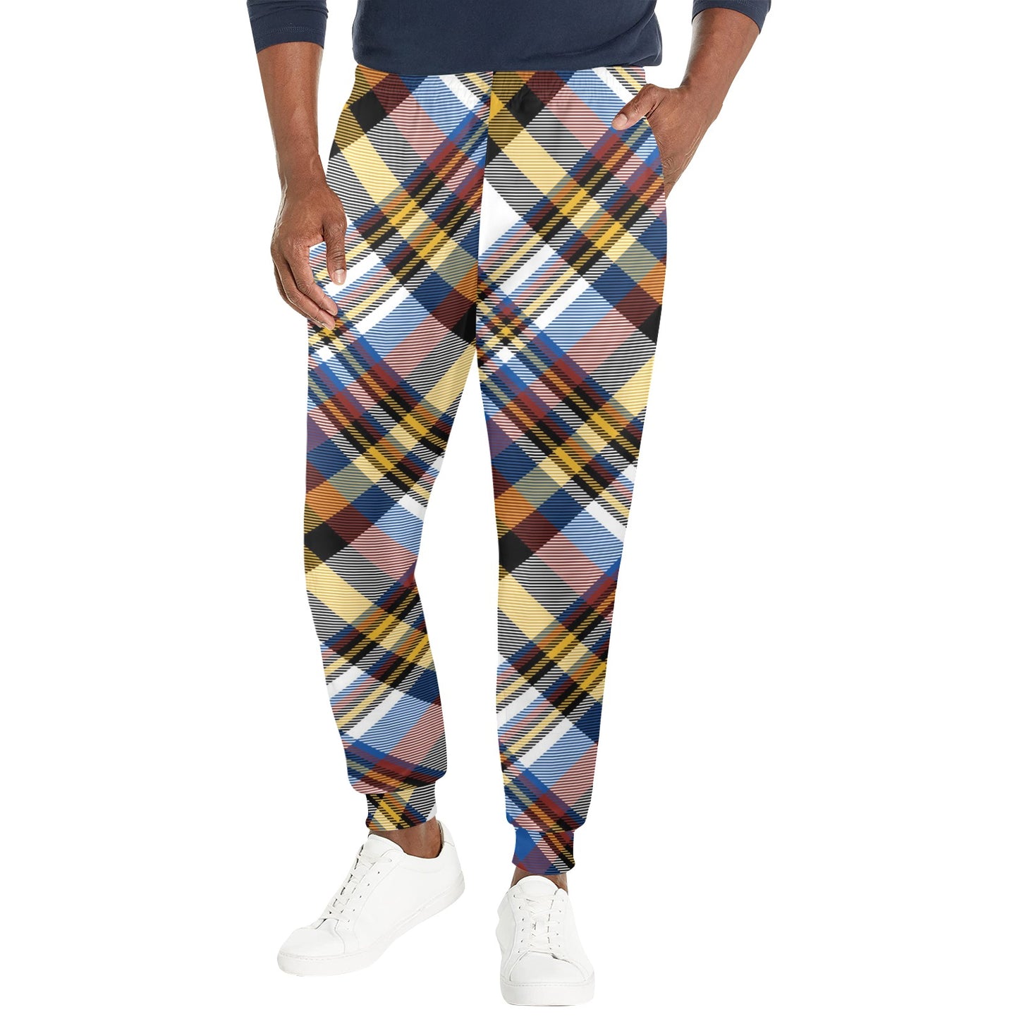 Madras Pattern Print Design 01 Men's Casual Track Pants